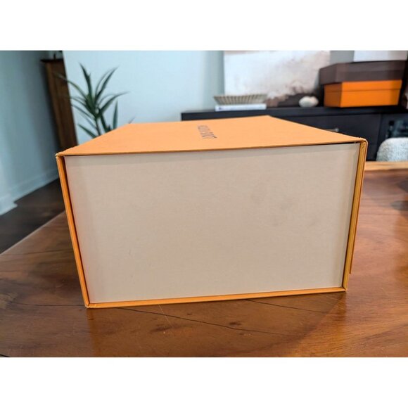 Louis Vuitton Orange Cardboard Box Attached flap lid 16x12x7.5 Storage - Picture 10 of 10